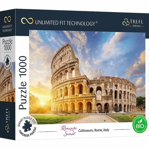 Hračky puzzle TREFL - Prime puzzle 1000 UFT - Romantický západ slnka: Koloseum v Ríme, Taliansko