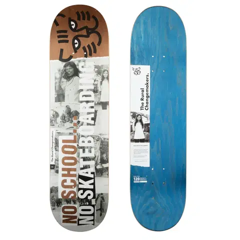 skateboardy Skateboardová doska z javora veľkosť 8,25" DK120 Rural Changemakers