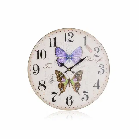 Hodiny Nástenné hodiny Butterflies, pr. 34 cm