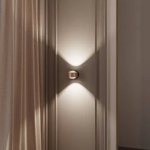 Bodové svetlá Top Light Puk! 120 Wall LED svetlá číre medená/čierna