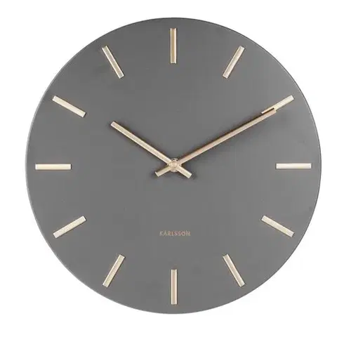 Hodiny Karlsson 5821GY Dizajnové nástenné hodiny pr. 30 cm