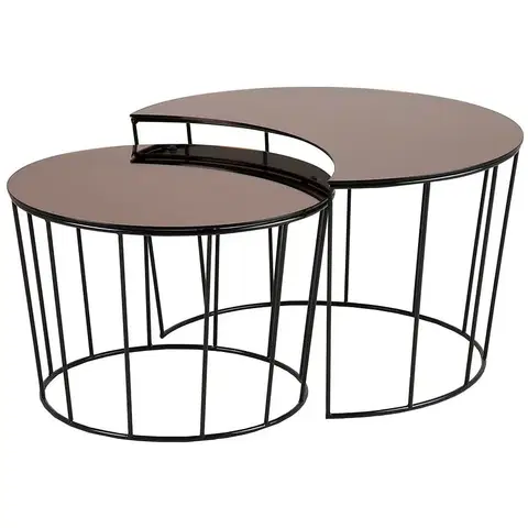Konferenčné stolíky s úložným priestorom Konferenčný stolík mirror bronze h000020920