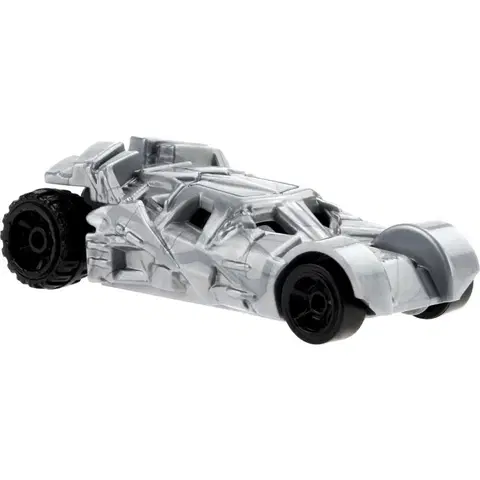 Hračky - autíčka MATTEL - Hot Wheels auto strieborné  "Batmobile" 7cm