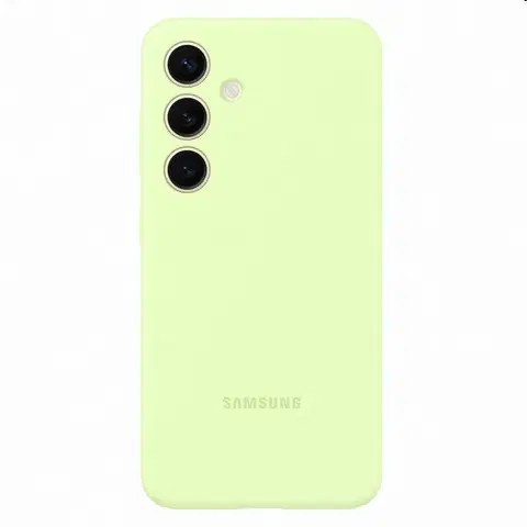 Puzdrá na mobilné telefóny Zadný kryt Silicone Cover pre Samsung Galaxy S24, svetlozelená EF-PS921TGEGWW