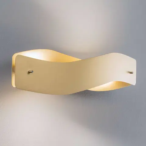 Nástenné svietidlá Lucande Lucande Lian nástenné LED svietidlo v mosadzi