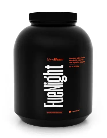 Nočné proteíny (Night) FueNight - GymBeam 2000 g Strawberry