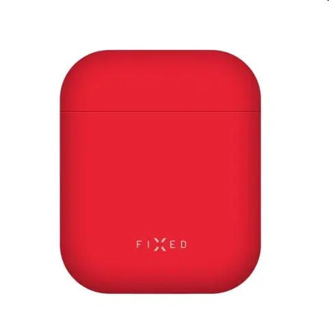 Slúchadlá FIXED Silky silicone case for Apple AirPods 1/2, red, vystavený, záruka 21 mesiacov