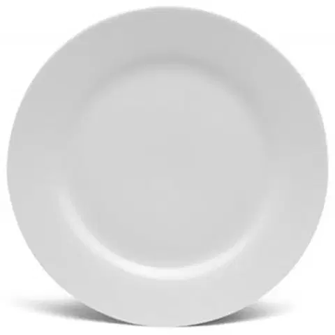 Dekorácie a bytové doplnky Keramický okrúhly tanier obedový 23cm biely