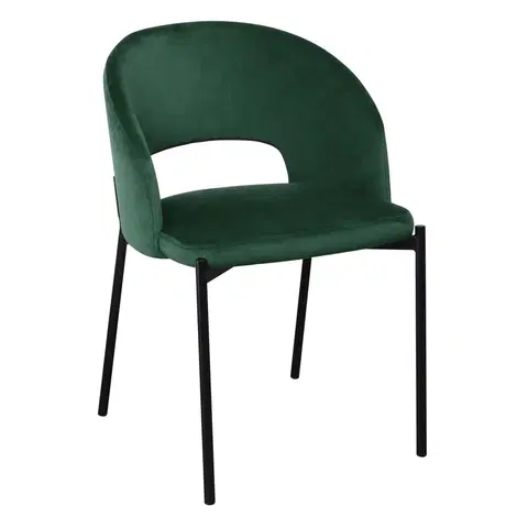 Jedálenské stoličky a kreslá Jedálenské kreslo K455 Halmar Tmavo zelená
