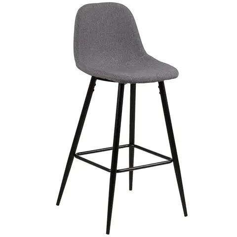 Plastové stoličky Barová stolička light grey 2 ks