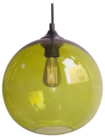 Osvetlenie Závěsná lampa EDISON s nastavitelnou výškou Candellux Zelená