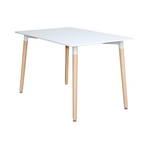 Jedálenské stoly Jedálenský stôl 120x80 UNO biely