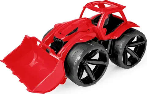 Hračky - dopravné stroje a traktory WADER - Maximus nakladač červený