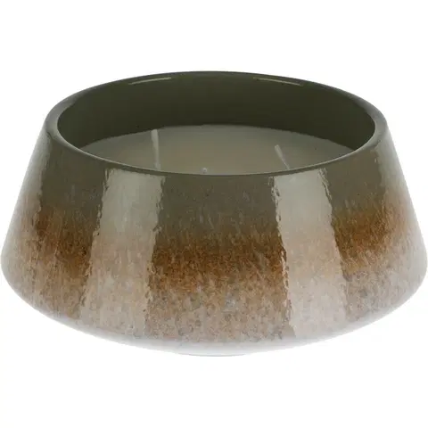 Dekoratívne sviečky Vonná sviečka Svieža bavlna, keramika hnedá, 15 x 7,5 cm