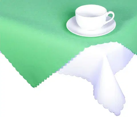 Obrusy Forbyt, Obrus ​​s nešpinivou úpravou, Jednofarebný dáždik, tmavo zelený 160 x 220 cm obdĺžnik