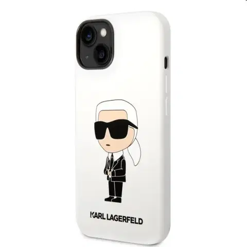 Puzdrá na mobilné telefóny Zadný kryt Karl Lagerfeld Liquid Silicone Ikonik NFT pre Apple iPhone 14 Plus, biele 57983112380
