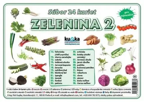 Učebnice pre ZŠ - ostatné Súbor 24 kariet - zelenina 2 - Petr Kupka
