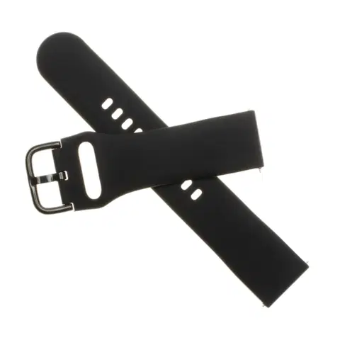 Puzdrá na mobilné telefóny FIXED Silikónový remienok Strap so šírkou 22 mm pre smartwatch, čierny FIXSST-22MM-BK