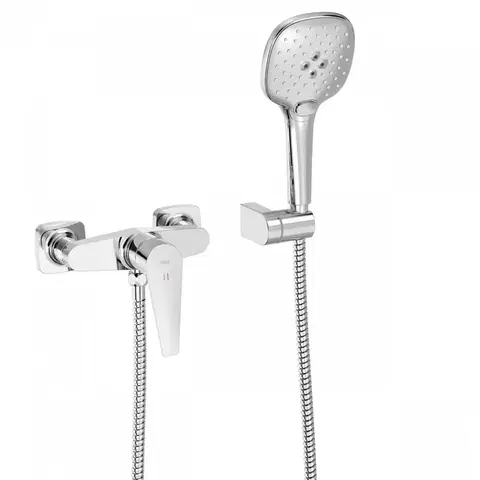 Držadlá k vani Tres CANIGO PLUS chróm sprchová nástenná vrátane sprchy, držiaka a hadice 21816701 TG 21816701