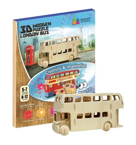 3D puzzle 3D Creative Drevené 3D puzzle Londýnsky autobus