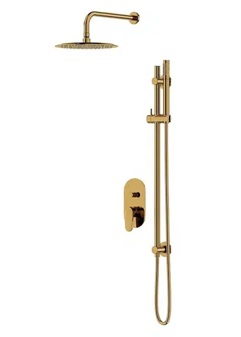 Kúpeľňa CERSANIT - SET B262 podomietkový set INVERTO s vaňovou/ sprchovou batériou, zlatá S952-007