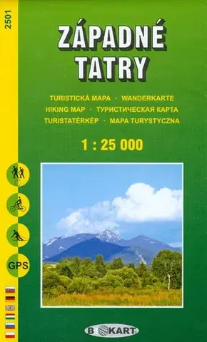 Turistika, skaly TM 2501 Západné Tatry 1:25 000 - slov.