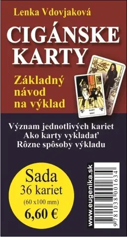 Veštenie, tarot, vykladacie karty Cigánske karty - 36 kariet + brožúra - Lenka Vdovjaková