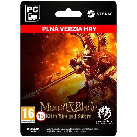 Hry na PC Mount & Blade: With Fire and Sword [Steam]