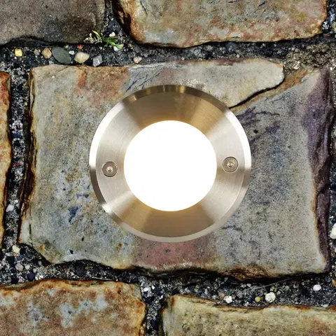 Nájazdové svietidlá FARO BARCELONA Podlahové LED svietidlo LED 18 ušľachtilá oceľ