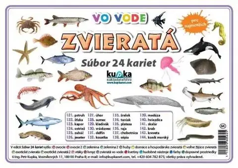 Učebnice pre ZŠ - ostatné Súbor 24 kariet - zvieratá (vo vode) - Petr Kupka