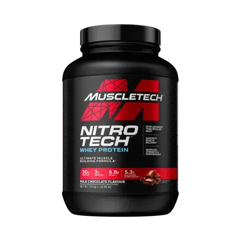 Viaczložkové srvátkové proteíny MuscleTech Nitro-Tech Performance 1810 g cookies & krém