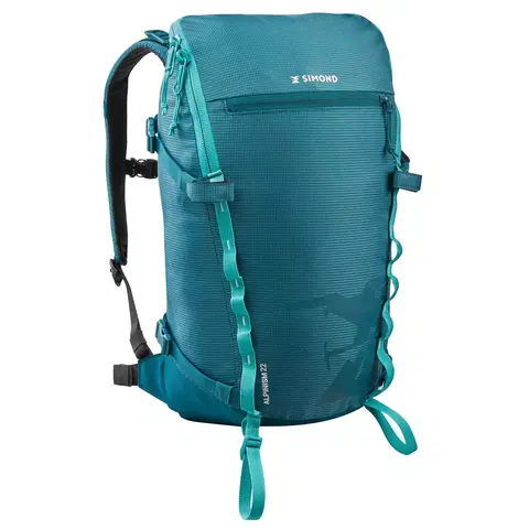 batohy Horolezecký batoh Alpinism 22 litrov zeleno-modrý