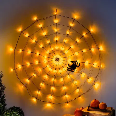 Vonkajšie osvetlenie LED dekorácia Pavučina s pavúkom