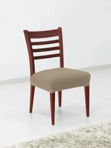 Stoličky Poťah elastický na sedák stoličky, komplet 2 ks Denia, orieškový
