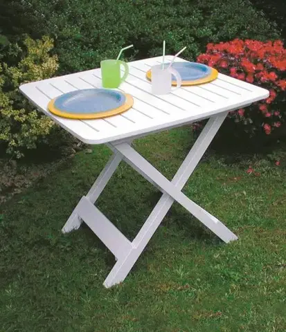 Záhradné stolíky Kinekus Stôl TEVERE biely