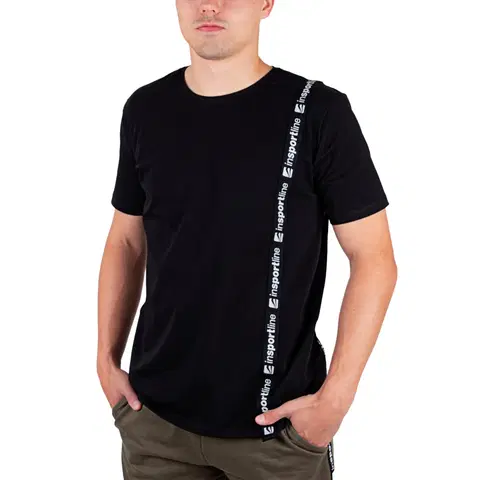 Pánske tričká Pánske tričko inSPORTline Sidestrap Man čierna - L