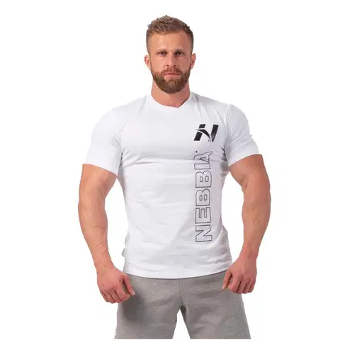 Pánske tričká Pánske tričko Nebbia Vertical Logo 293 White - XXL