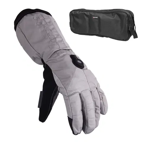Zimné rukavice Vyhrievané lyžiarske a moto rukavice Glovii GS8 šedá - M