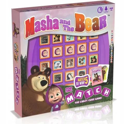 Hračky spoločenské hry pre deti TREFL - hra Máša a medveď Match