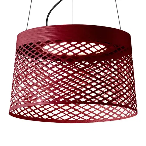 Vonkajšie závesné svietidlá Foscarini Foscarini Twiggy Grid závesné LED svetlo, červená