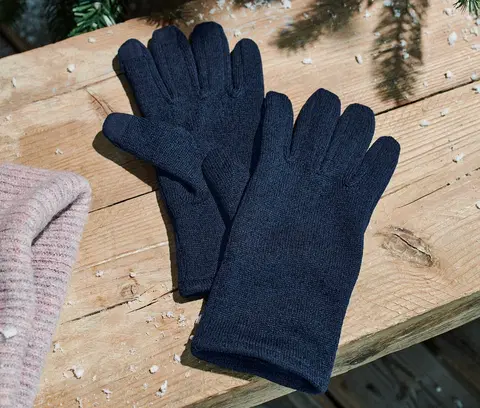 Gloves & Mittens Rukavice z pleteného flísu, modré