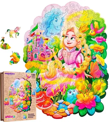 Hračky puzzle PUZZLER - Drevené farebné puzzle - Amelia Princess of Magic