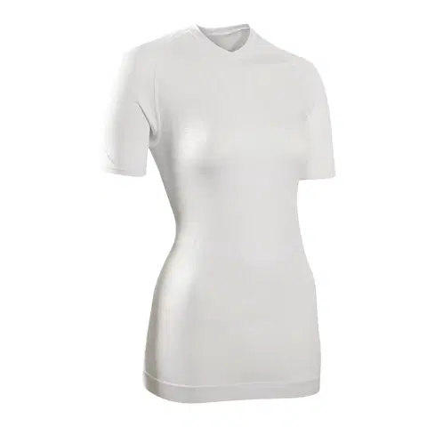 ragby Pánske spodné tričko na futbal Keepdry 500 s krátkymi rukávmi biele