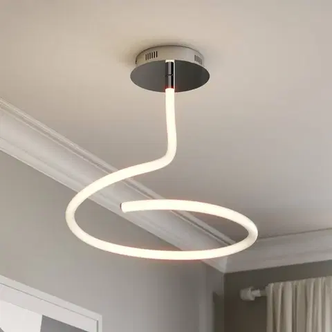 Stropné svietidlá Lucande Lucande Serpentina LED stropná lampa, stmievateľná