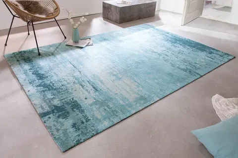 Koberce LuxD Dizajnový koberec Rowan 240 x 160 cm tyrkysovo-béžový