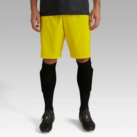 nohavice Futbalové športky pre dospelých Viralto Club žlté