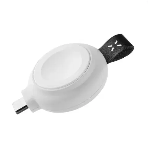Príslušenstvo k wearables FIXED Orb Magnetický nabíjací adaptér pre Apple Watch s podporou rýchlonabíjania, MFi, biela FIXORB-WH