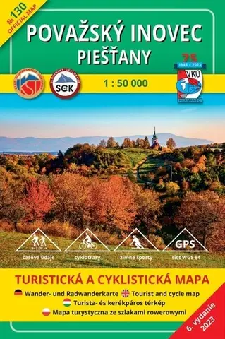 Turistika, skaly Považský Inovec - Piešťany - TM 130, 1: 50 000, 6. vydanie