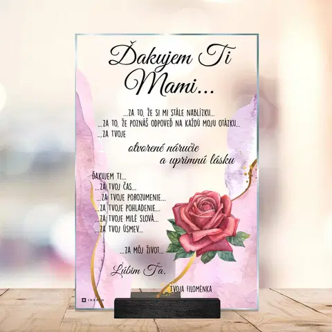 Tabuľky s venovaním (darčeky) Darček pre maminku - personalizovaná plaketa s vlastným textom a dizajnom