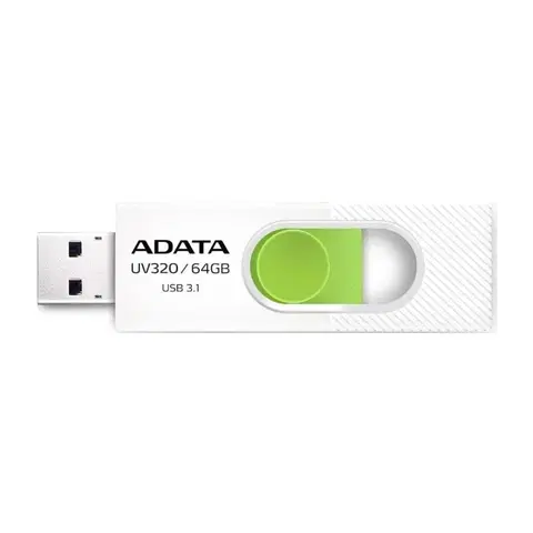 USB Flash disky USB kľúč A-DATA UV320, 64 GB, USB 3.1, rýchlosť 80 MB/s, biely